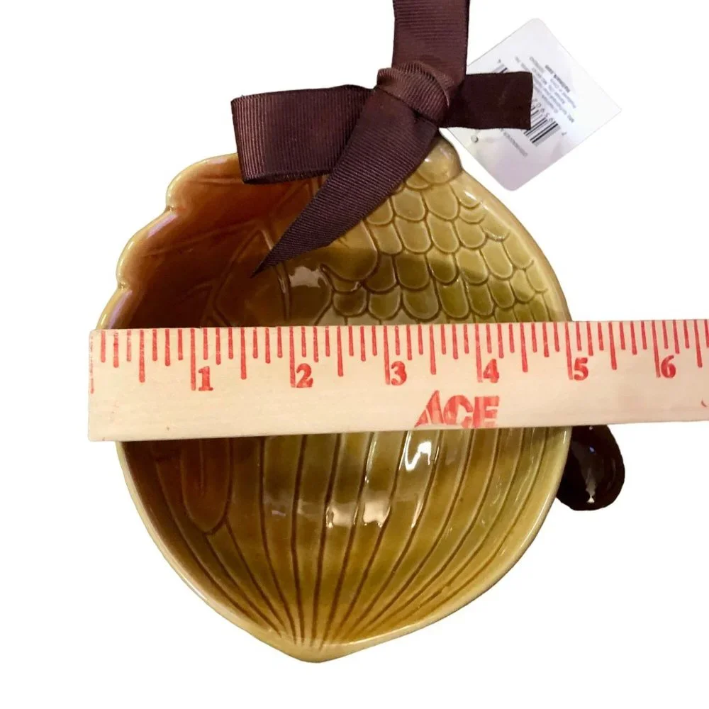 Hallmark Autumn Acorn Bowl with Serving Spoon - New Small